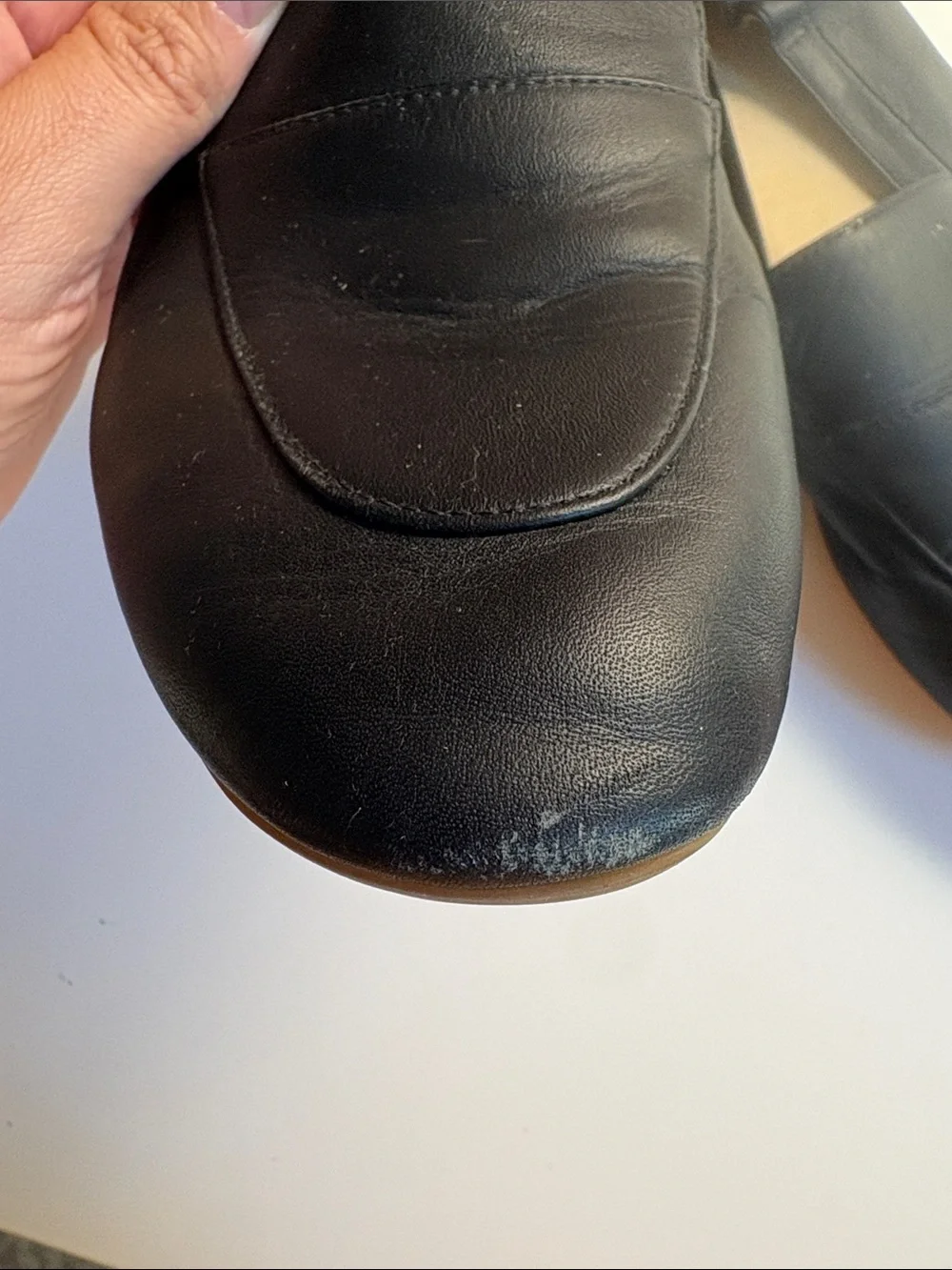 Everlane Black Leather Slip-On Loafers